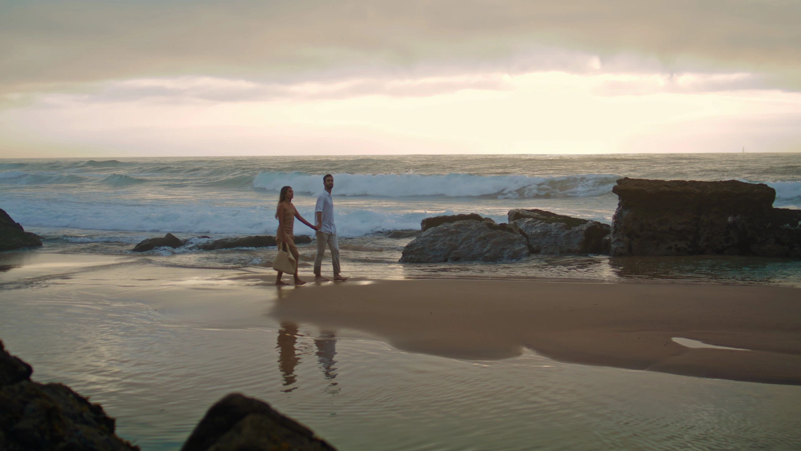 Couple enjoying a beach vacation